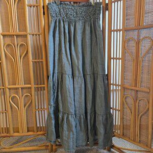 Beachwood baby linen skirt in fern